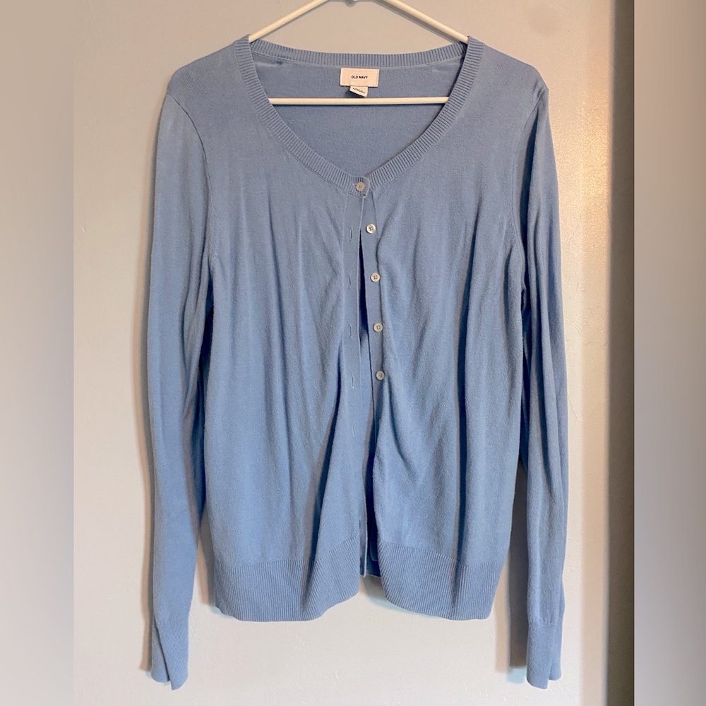 Blue cardigan